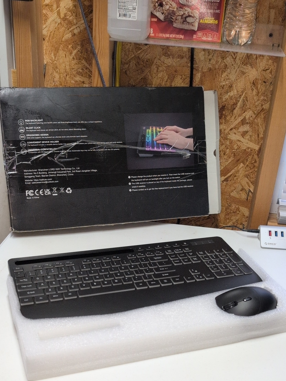 Black Wireless Keyboard and Mouse Combo. (95)